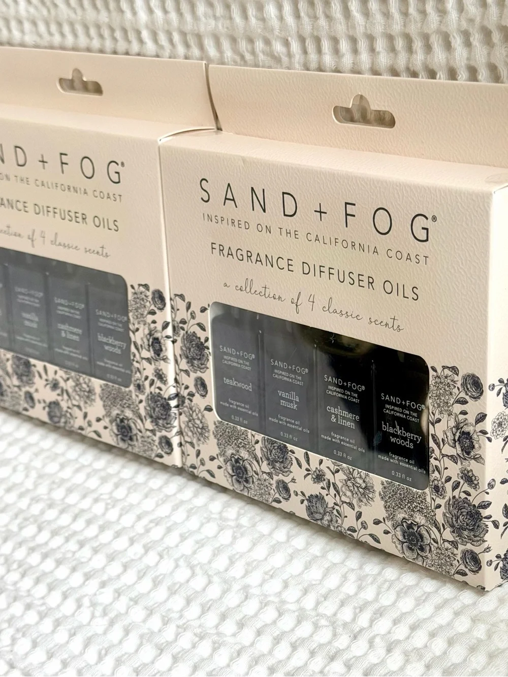 Sand + Fog Fragrance Diffuser Oils 8 Pack Teakwood Vanilla Cashmere Blackberry